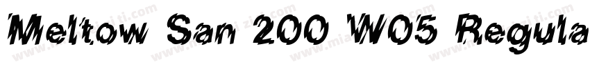 Meltow San 200 W05 Regular字体转换